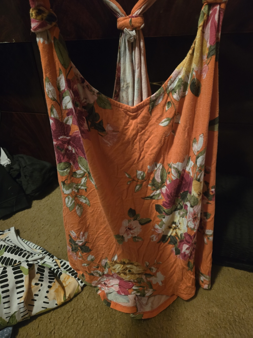 Others Follow Orange Floral Tank Top